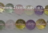 CMQ304 15.5 inches 12mm round multicolor quartz gemstone beads