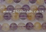 CMQ311 15.5 inches 6mm round citrine & amethyst beads wholesale