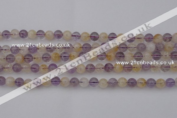 CMQ312 15.5 inches 8mm round citrine & amethyst beads wholesale