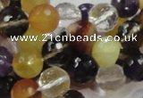 CMQ33 15.5 inches 10mm faceted round multicolor quartz beads