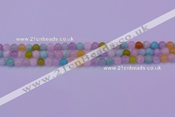 CMQ341 15.5 inches 6mm round mixed quartz gemstone beads