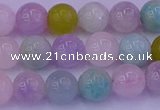 CMQ342 15.5 inches 8mm round mixed quartz gemstone beads