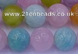 CMQ344 15.5 inches 12mm round mixed quartz gemstone beads