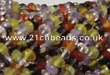 CMQ35 15.5 inches 4*6mm faceted rondelle multicolor quartz beads