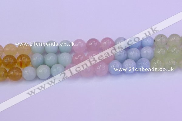 CMQ364 15.5 inches 12mm round rainbow quartz beads wholesale