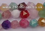 CMQ371 15.5 inches 6mm faceted nuggets mixed gemstone beads