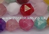 CMQ374 15.5 inches 12mm faceted nuggets mixed gemstone beads