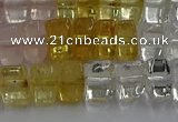 CMQ38 15.5 inches 5*8mm triangle mixed quartz beads wholesale