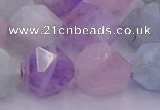 CMQ384 15.5 inches 12mm faceted nuggets mixed quartz beads