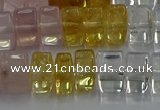 CMQ39 15.5 inches 6*10mm triangle mixed quartz beads wholesale