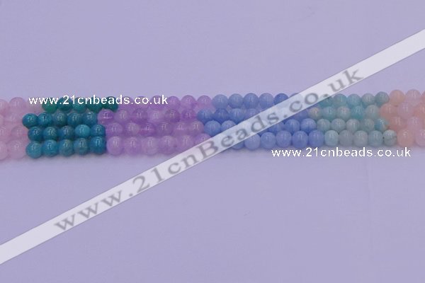 CMQ401 15.5 inches 6mm round mixed quartz beads wholesale