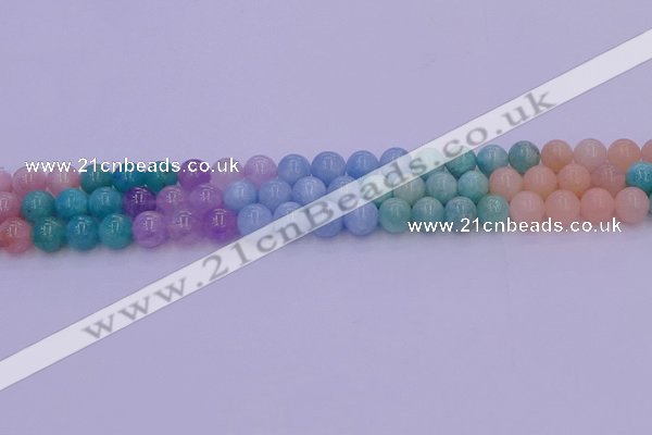 CMQ402 15.5 inches 8mm round mixed quartz beads wholesale