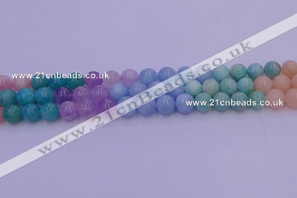 CMQ404 15.5 inches 12mm round mixed quartz beads wholesale