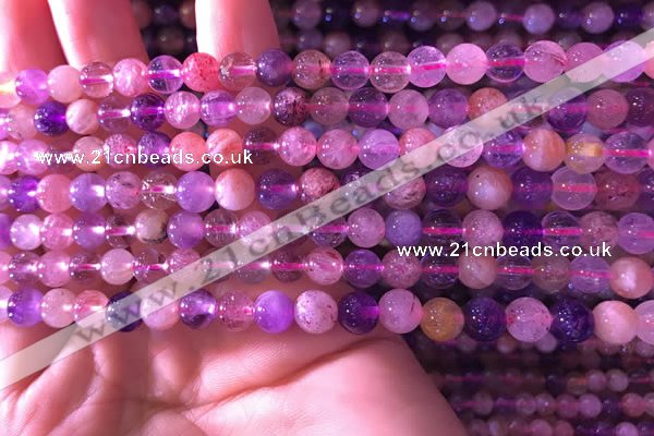 CMQ433 15.5 inches 7mm round mixed quartz beads wholesale