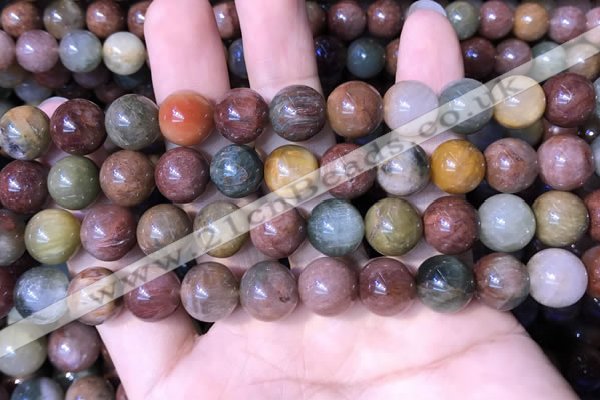 CMQ443 15.5 inches 10mm round mixed rutilated quartz beads