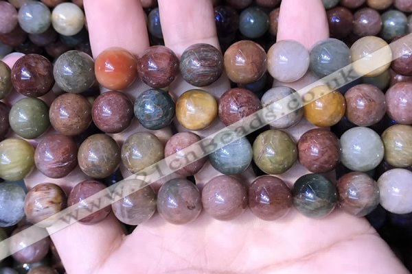 CMQ444 15.5 inches 12mm round mixed rutilated quartz beads