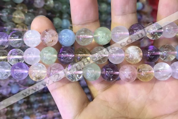 CMQ452 15.5 inches 10mm round rainbow quartz beads wholesale