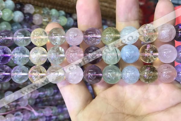 CMQ453 15.5 inches 12mm round rainbow quartz beads wholesale