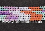 CMQ461 15.5 inches 6mm faceted nuggets mixed quartz beads