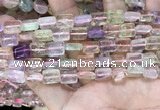 CMQ505 15.5 inches 8*10mm rectangle colorfull quartz beads wholesale