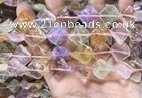 CMQ507 15.5 inches 15*15mm twisted diamond colorfull quartz beads