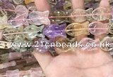 CMQ509 15.5 inches 15*25mm fish-shaped colorfull quartz beads