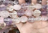 CMQ522 12*16mm - 15*20mm faceted nuggets colorfull quartz beads