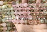 CMQ535 15.5 inches 10mm faceted round colorfull quartz beads