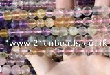 CMQ544 15.5 inches 8mm faceted round colorfull quartz beads