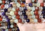 CMQ553 15.5 inches 10mm faceted round colorfull quartz beads