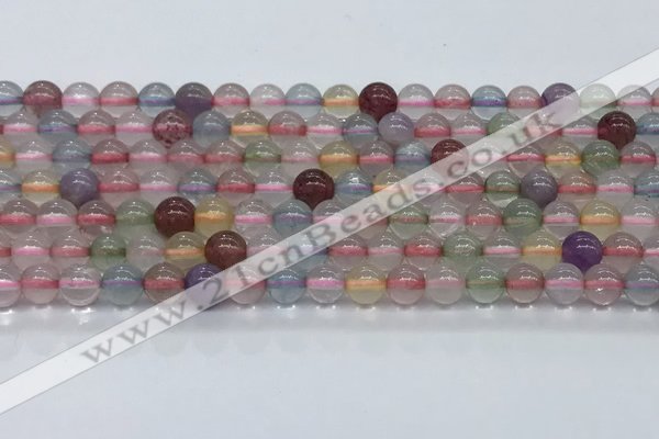 CMQ570 15.5 inches 6mm round mixed quartz beads wholesale