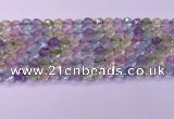 CMQ575 15.5 inches 6mm faceted round mixed quartz beads