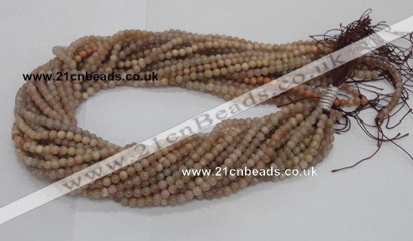 CMS01 15.5 inches 4mm round moonstone gemstone beads wholesale