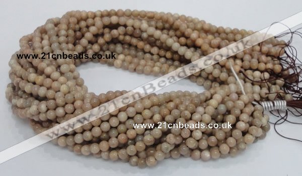 CMS02 15.5 inches 6mm round moonstone gemstone beads wholesale