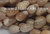 CMS09 15.5 inches 8*12mm teardrop moonstone gemstone beads wholesale