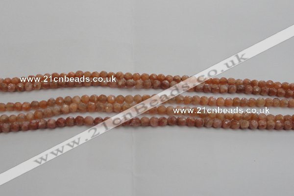 CMS1010 15.5 inches 4mm faceted round AA grade moonstone beads