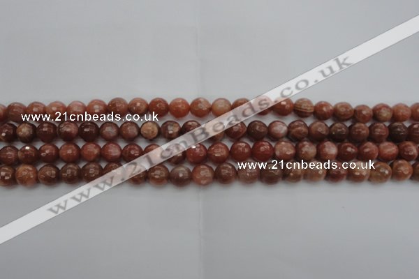 CMS1011 15.5 inches 6mm faceted round AA grade moonstone beads