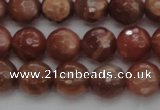 CMS1012 15.5 inches 8mm faceted round AA grade moonstone beads