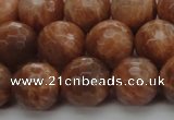 CMS1015 15.5 inches 12mm faceted round AA grade moonstone beads