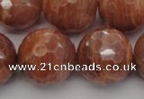 CMS1018 15.5 inches 18mm faceted round AA grade moonstone beads