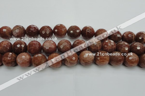 CMS1019 15.5 inches 20mm faceted round AA grade moonstone beads