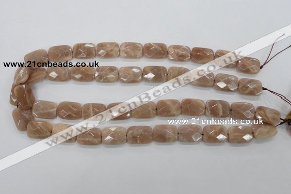 CMS104 15.5 inches 13*18mm faceted rectangle moonstone gemstone beads