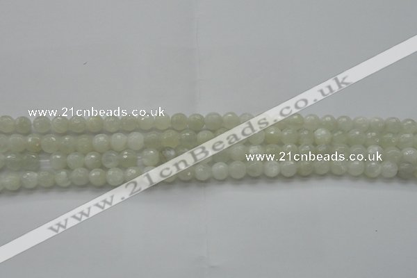 CMS1041 15.5 inches 6mm faceted round A grade white moonstone beads