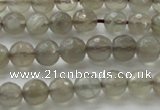 CMS1060 15.5 inches 6mm faceted round grey moonstone beads wholesale