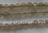 CMS1063 15.5 inches 4mm round grey moonstone beads wholesale