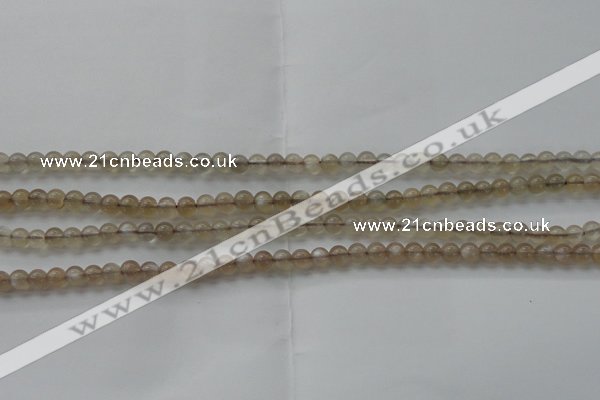 CMS1063 15.5 inches 4mm round grey moonstone beads wholesale