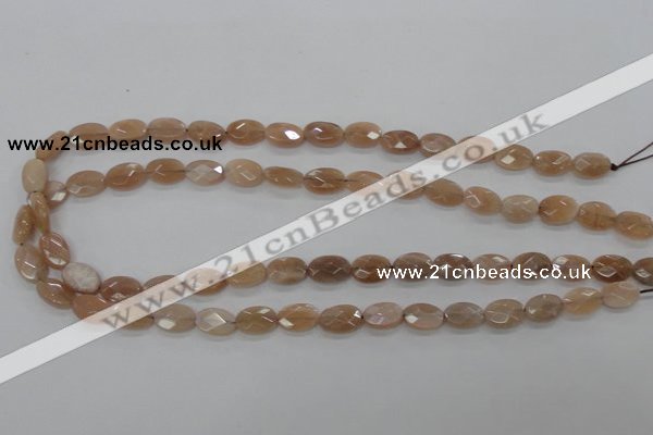 CMS107 15.5 inches 8*12mm faceted oval moonstone gemstone beads