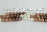 CMS1084 15.5 inches 12mm round mixed moonstone beads wholesale