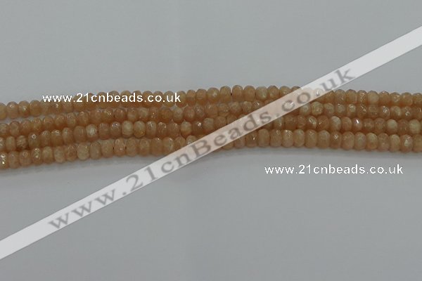 CMS1090 15.5 inches 4*6mm faceted rondelle moonstone beads