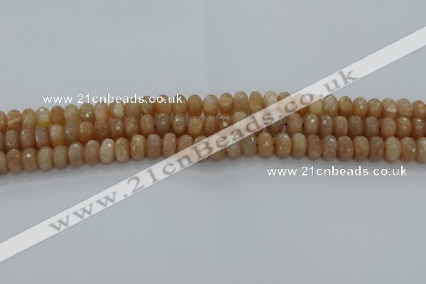 CMS1092 15.5 inches 6*10mm faceted rondelle moonstone beads